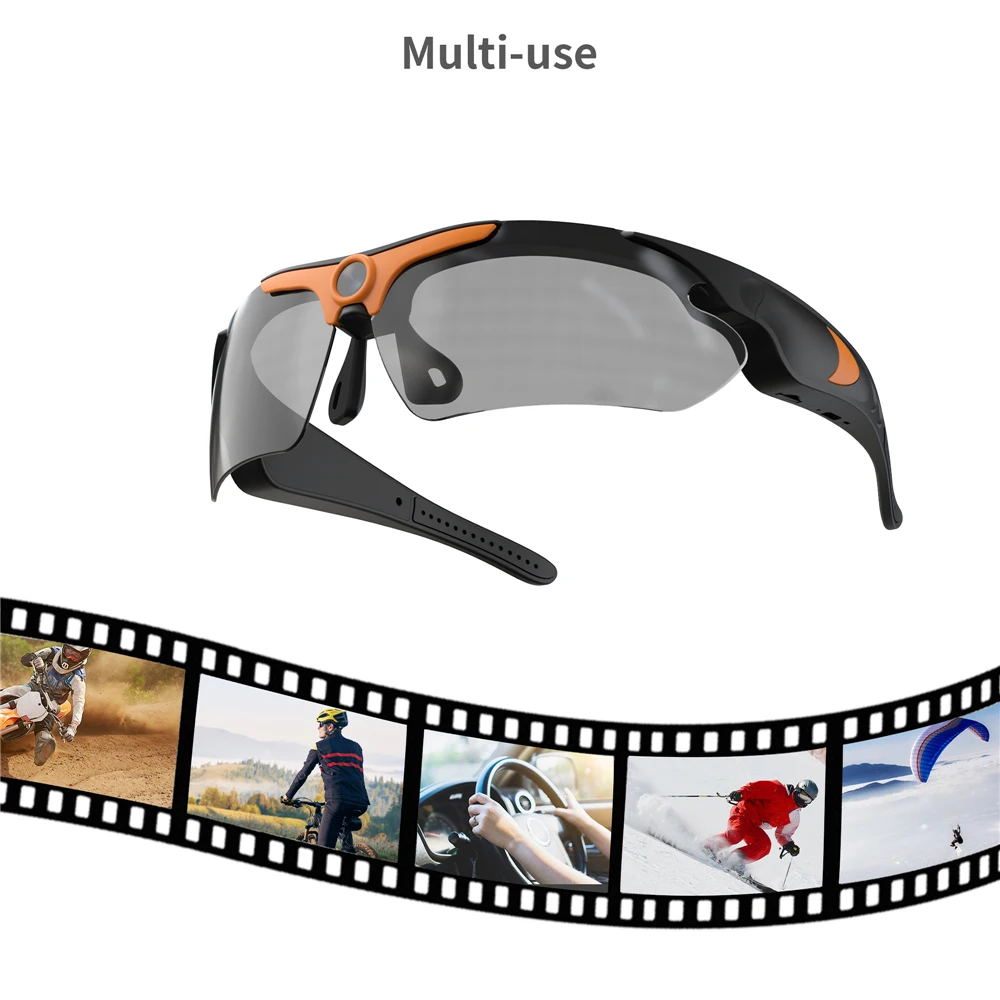 1080P Wearable Glasses Camera Polarized Lens Outdoor Sport DVR Video Surveillance Cam Security Mini Driving Sunglasses Camcorder